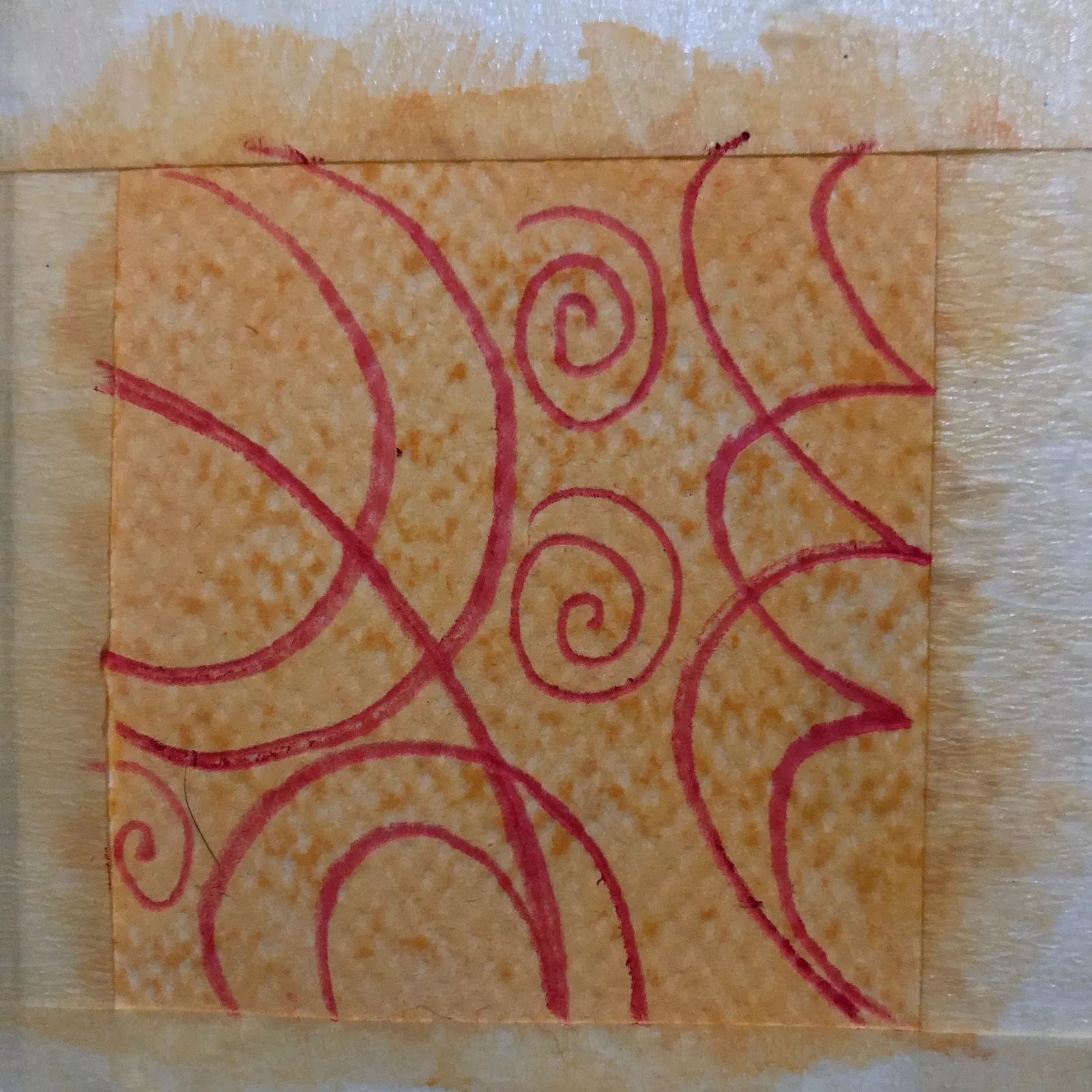 dessiner sur une surface sèche avec un crayon aquarellable