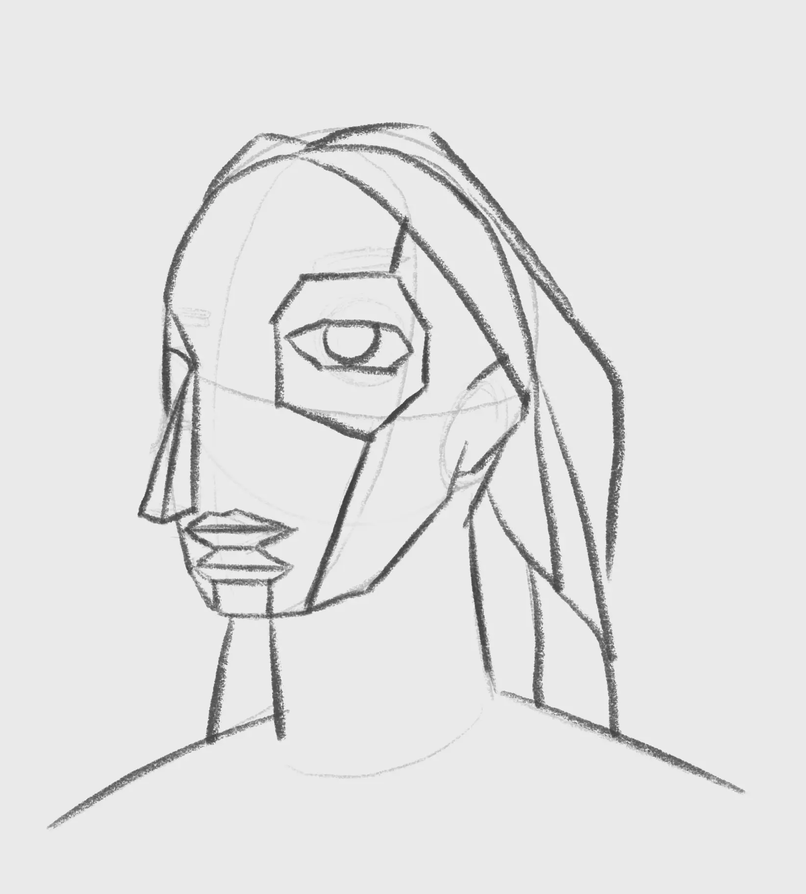 dessiner le profil d’un dessin cubiste