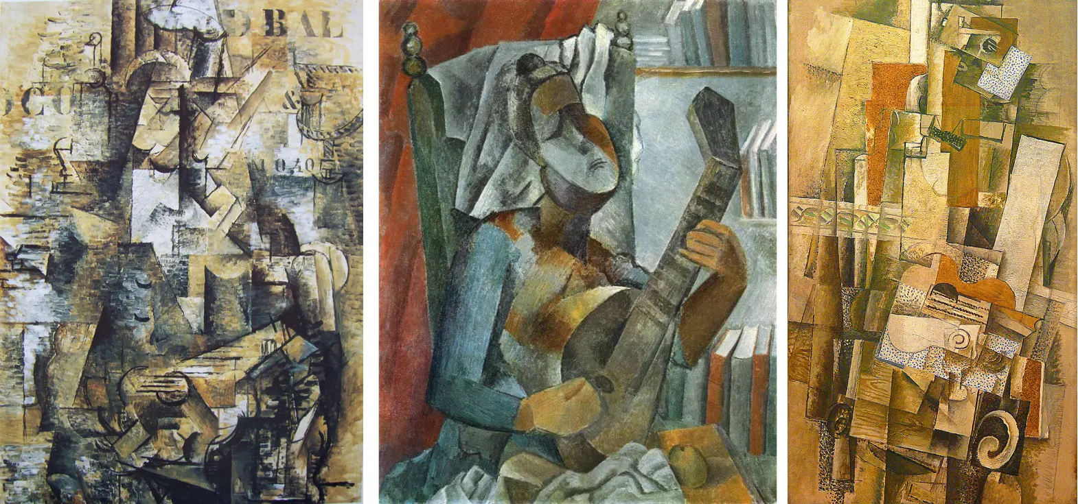 exemples de dessins cubistes analytiques