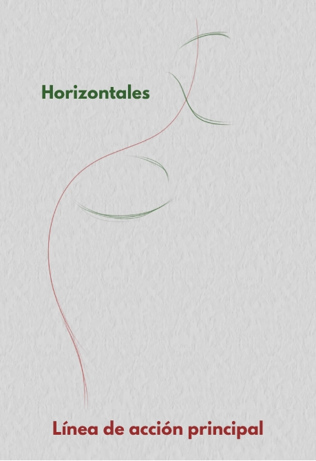 dibujo de las líneas horizontales de una pose