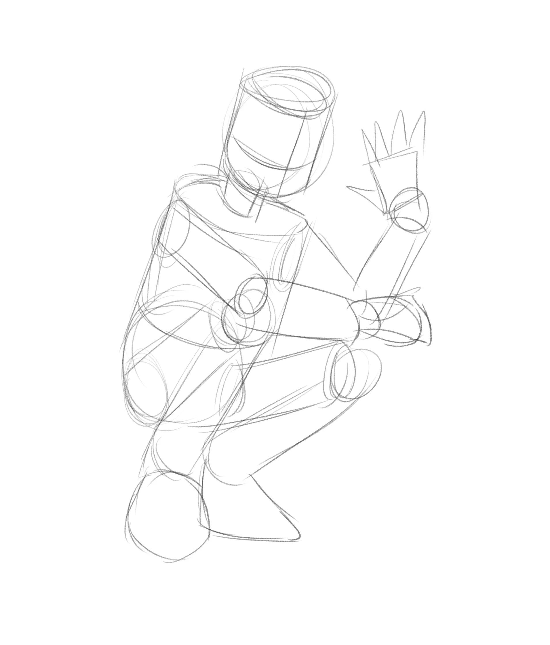 draw a character sitting from imagination