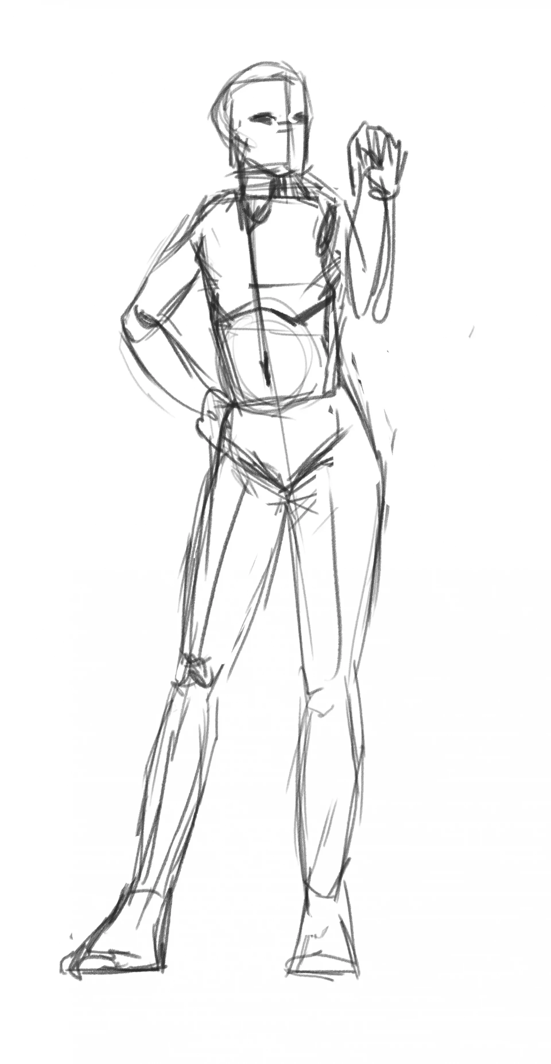 draw a standing character from imagination