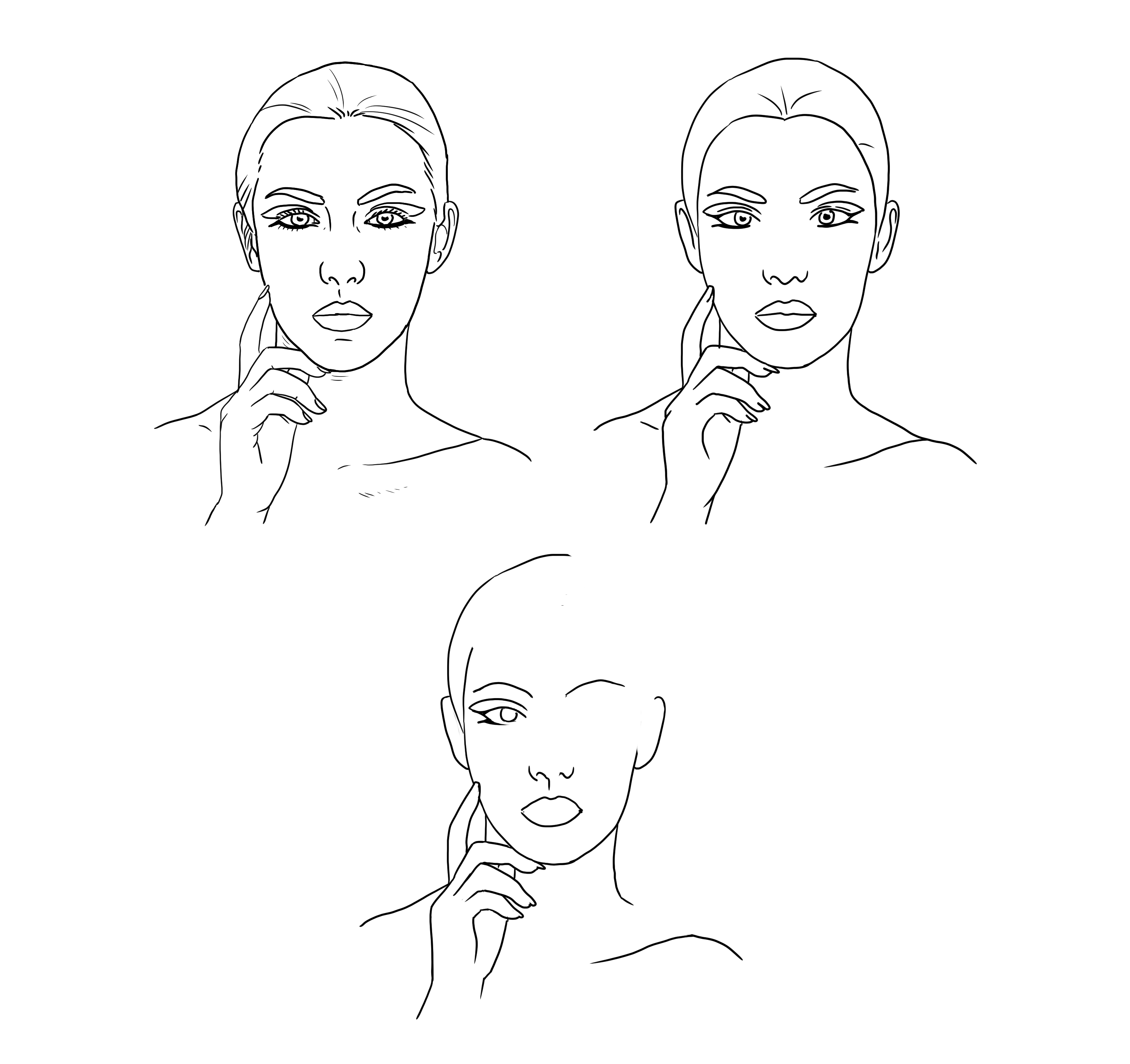 simplifier le dessin du visage d’une femme
