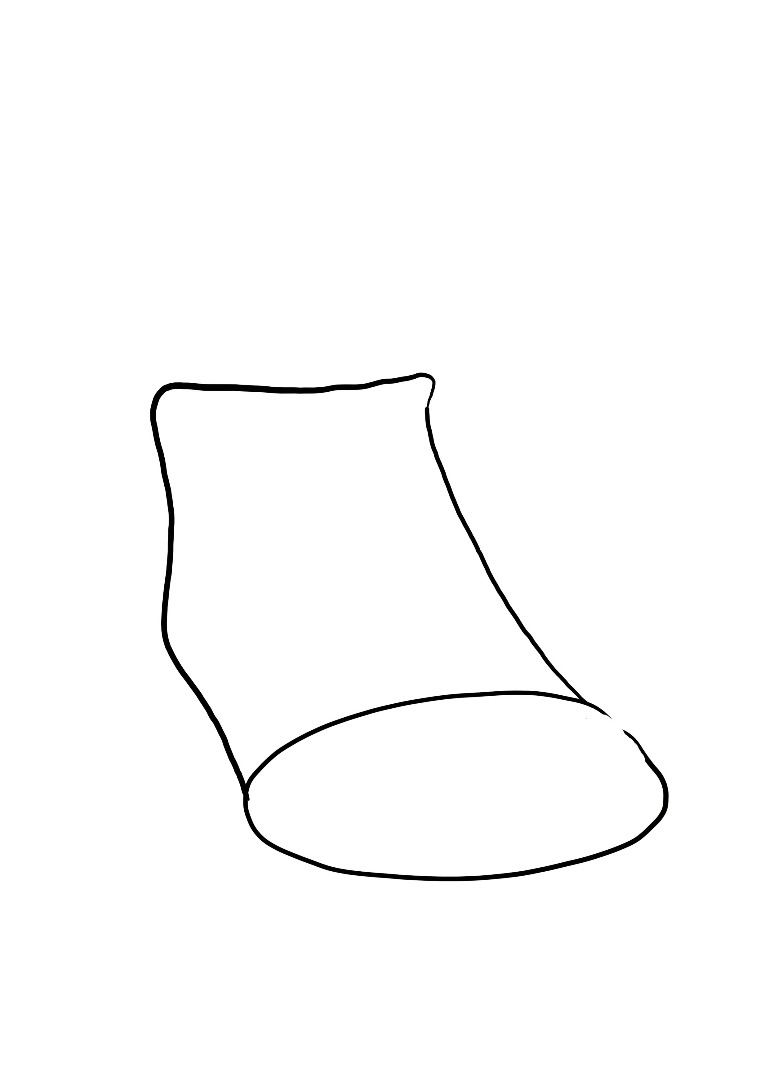 dessin difficile : chaussure étape 2