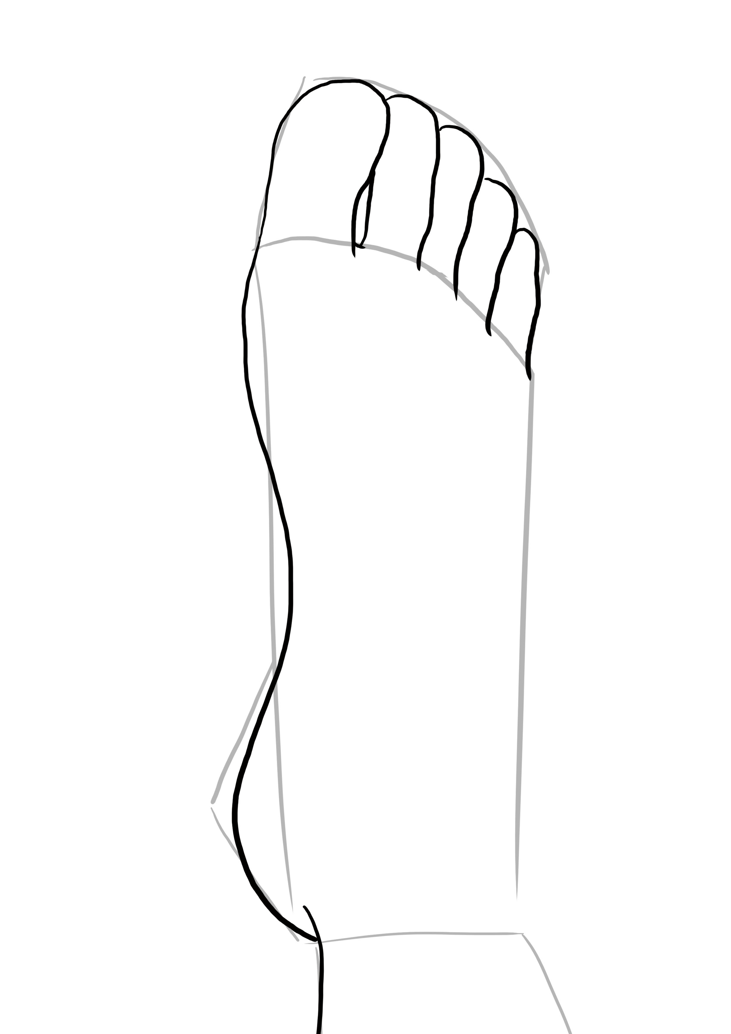 dessin difficile : base du pied 1