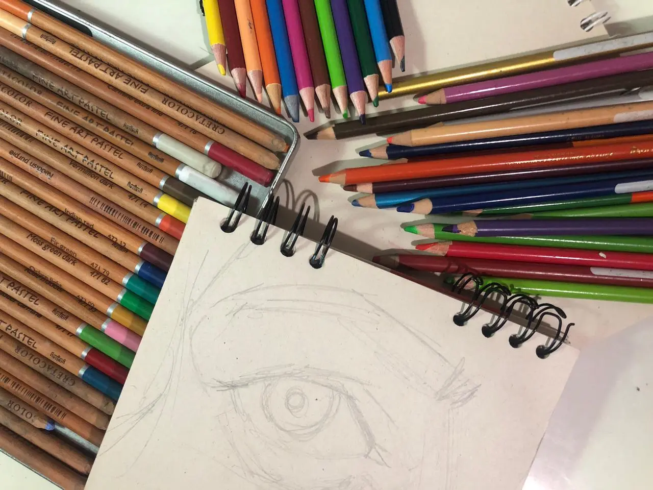 dessiner le croquis d‘un oeil