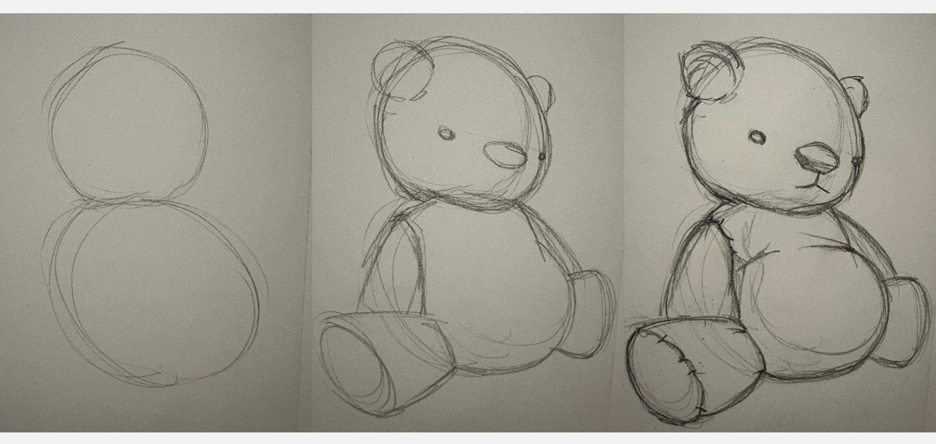 dessiner une peluche à main levée