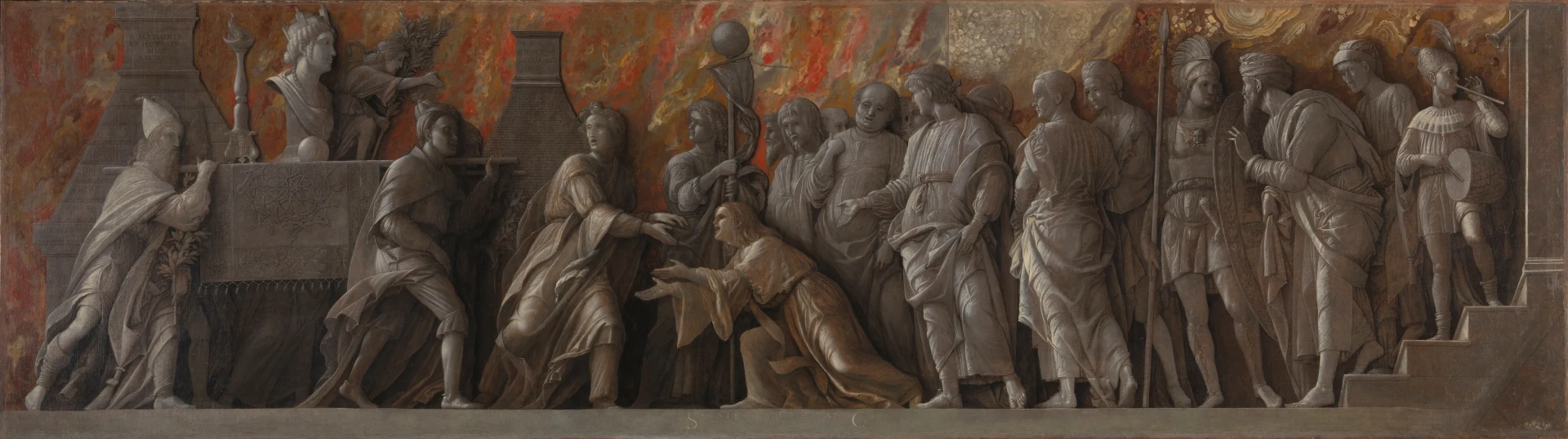 tableau de l’introduction du culte de Cybèle à Rome d’Andrea Mantegna