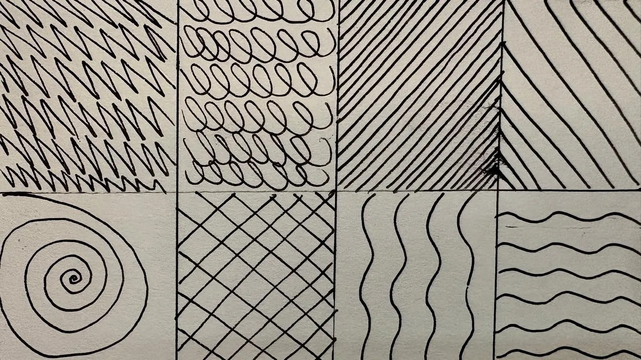 dessiner différents traits au stylo plume