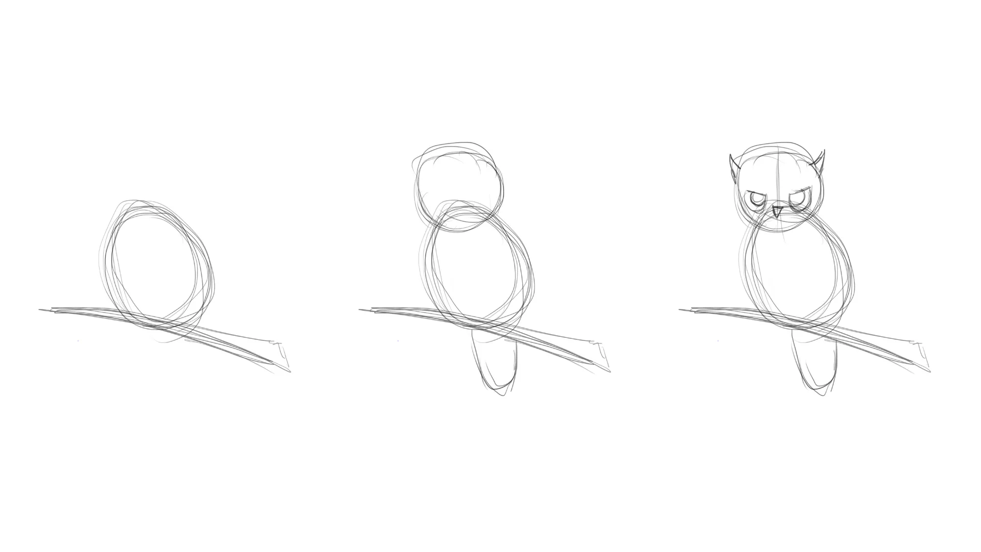 dessiner la base d’un hibou