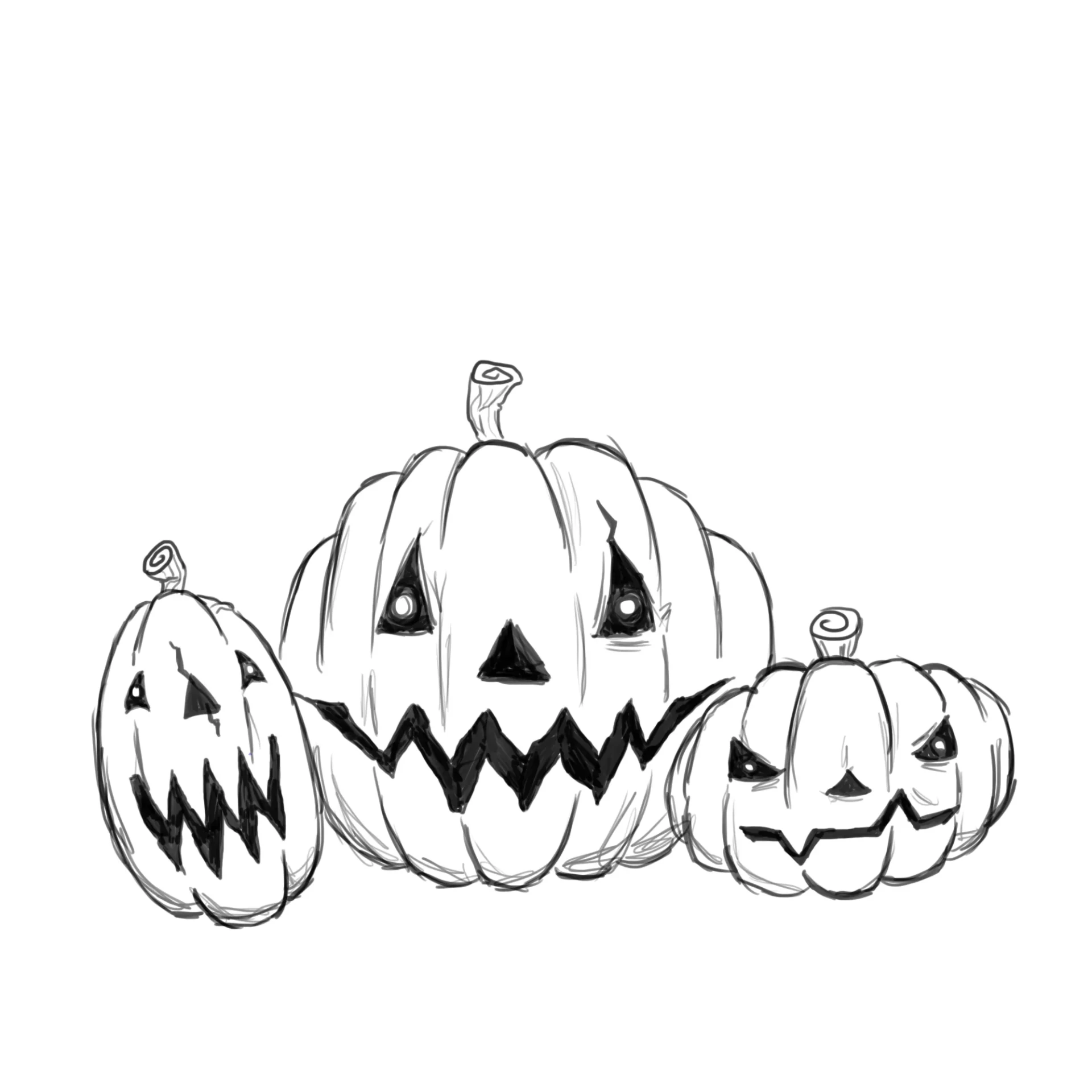 dessiner une citrouille d’halloween