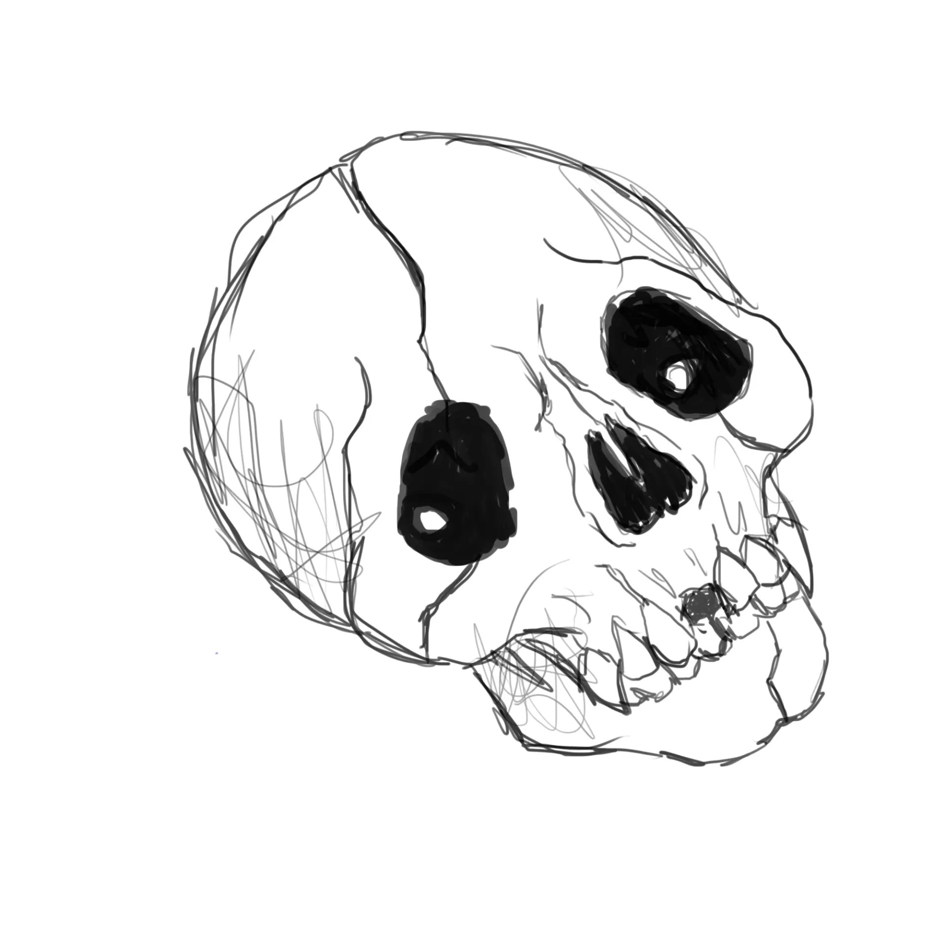 dessiner un crâne effrayant