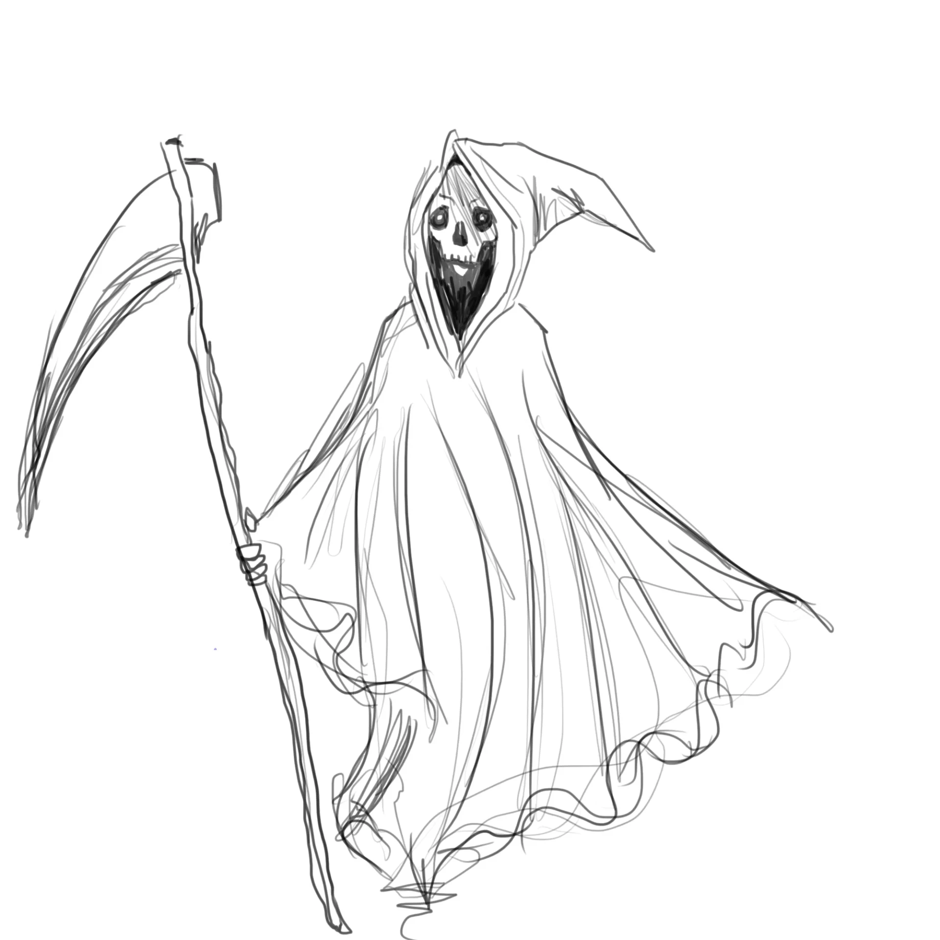 dessiner une faucheuse et sa fourche