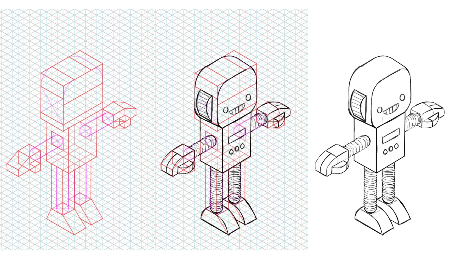 easily draw a toy in perspective