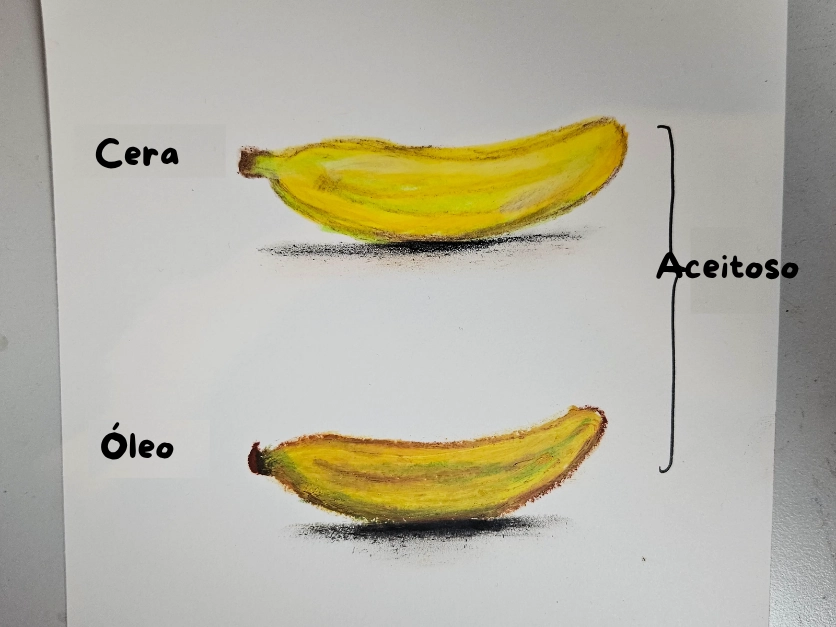 dibujo de un plátano con pastel graso