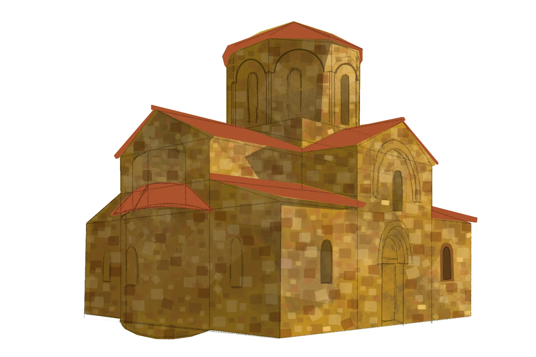 dessiner la couleur des fenêtres d’une église