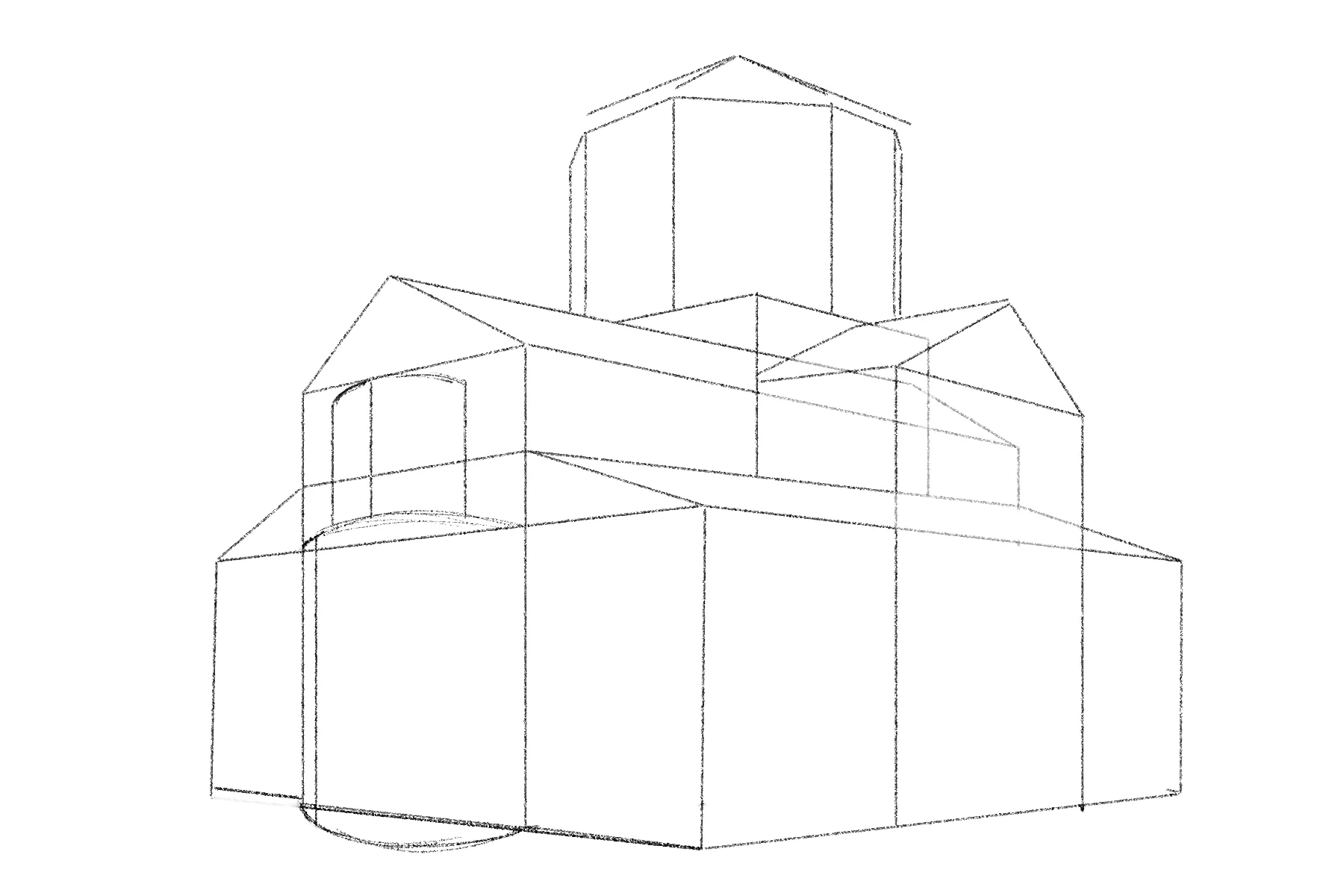 dessiner la façade d’une église