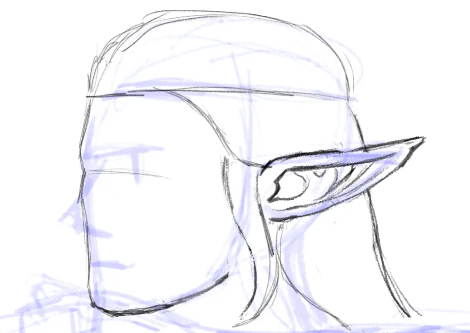 dessiner les oreilles d’un elfe
