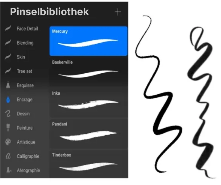 das Digitale zum Tinten einer Zeichnung