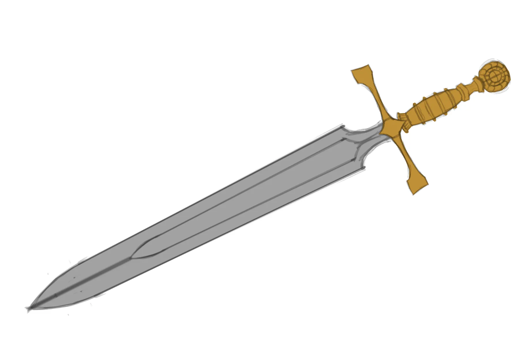 dessiner la couleur de base d’une épée