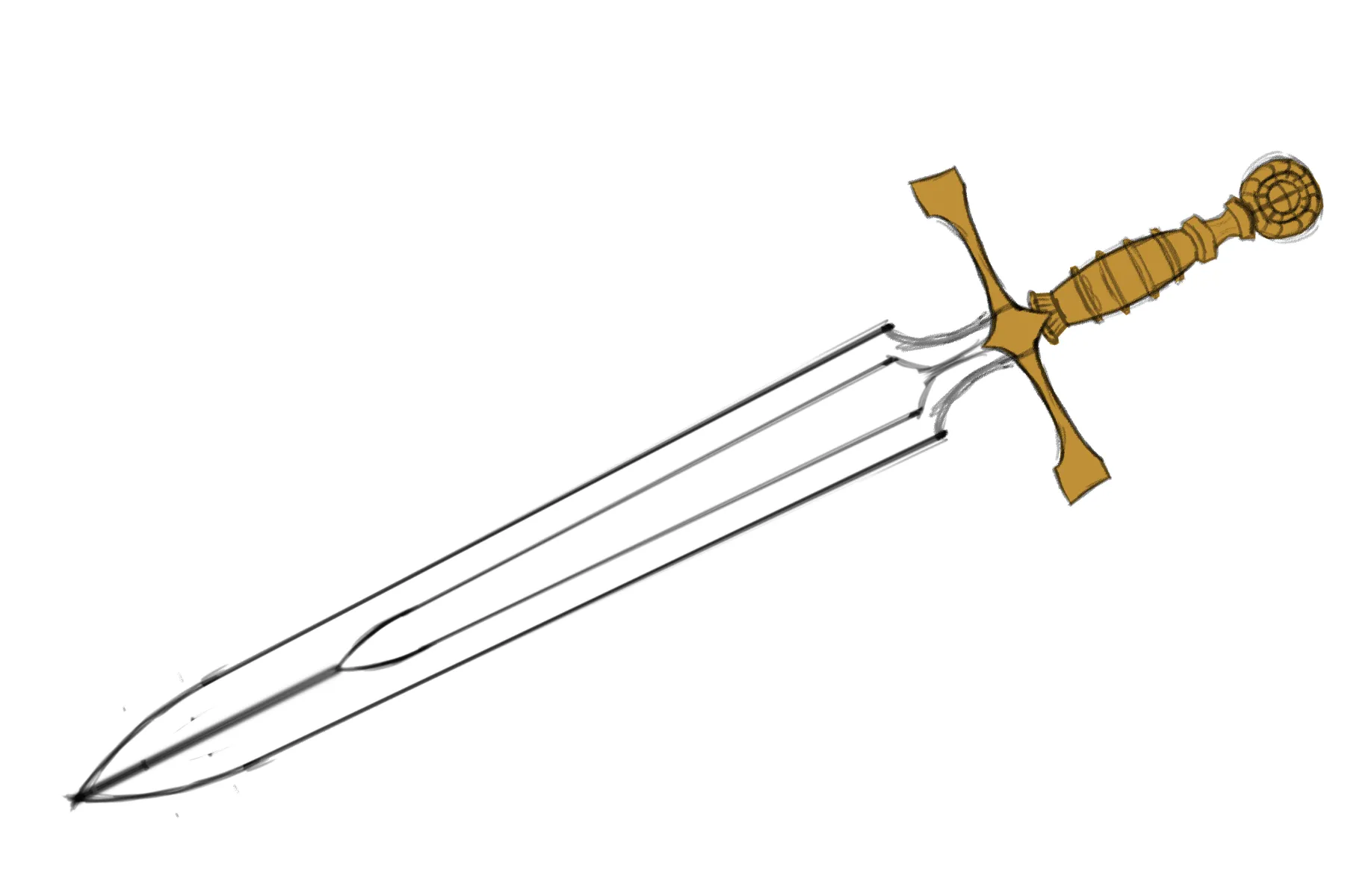 dessiner la forme de la lame d’une épée