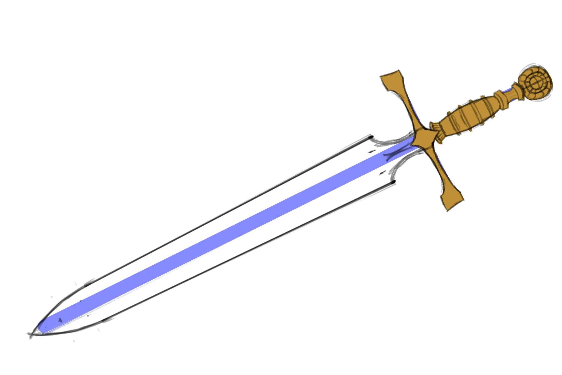 dessiner la lame d’une épée