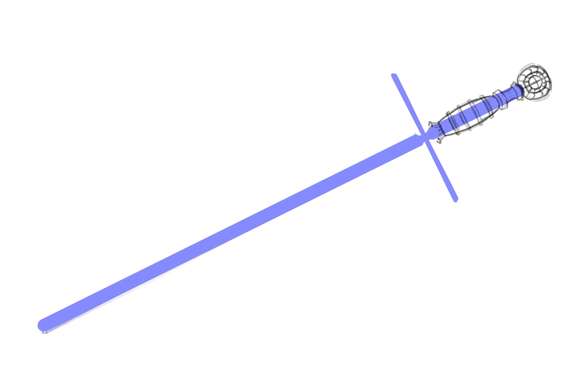 dessiner le pommeau d’une épée