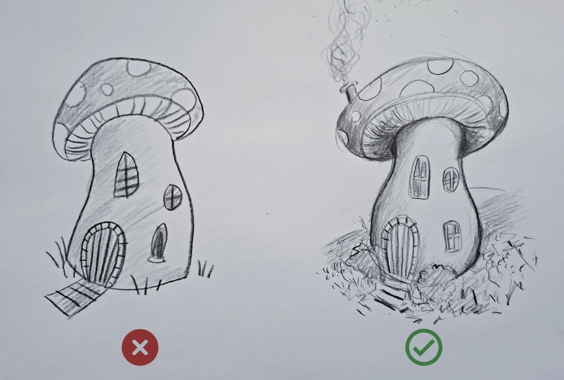 avoid pressing too hard on the pencil when starting out in drawing