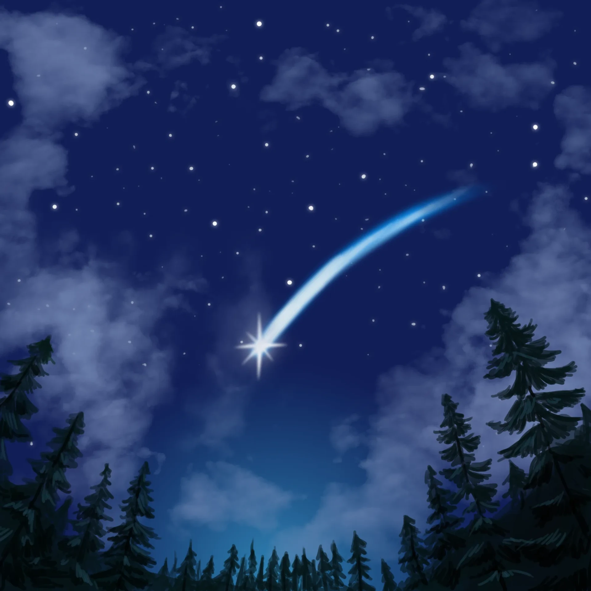 dessin d’étoile filante