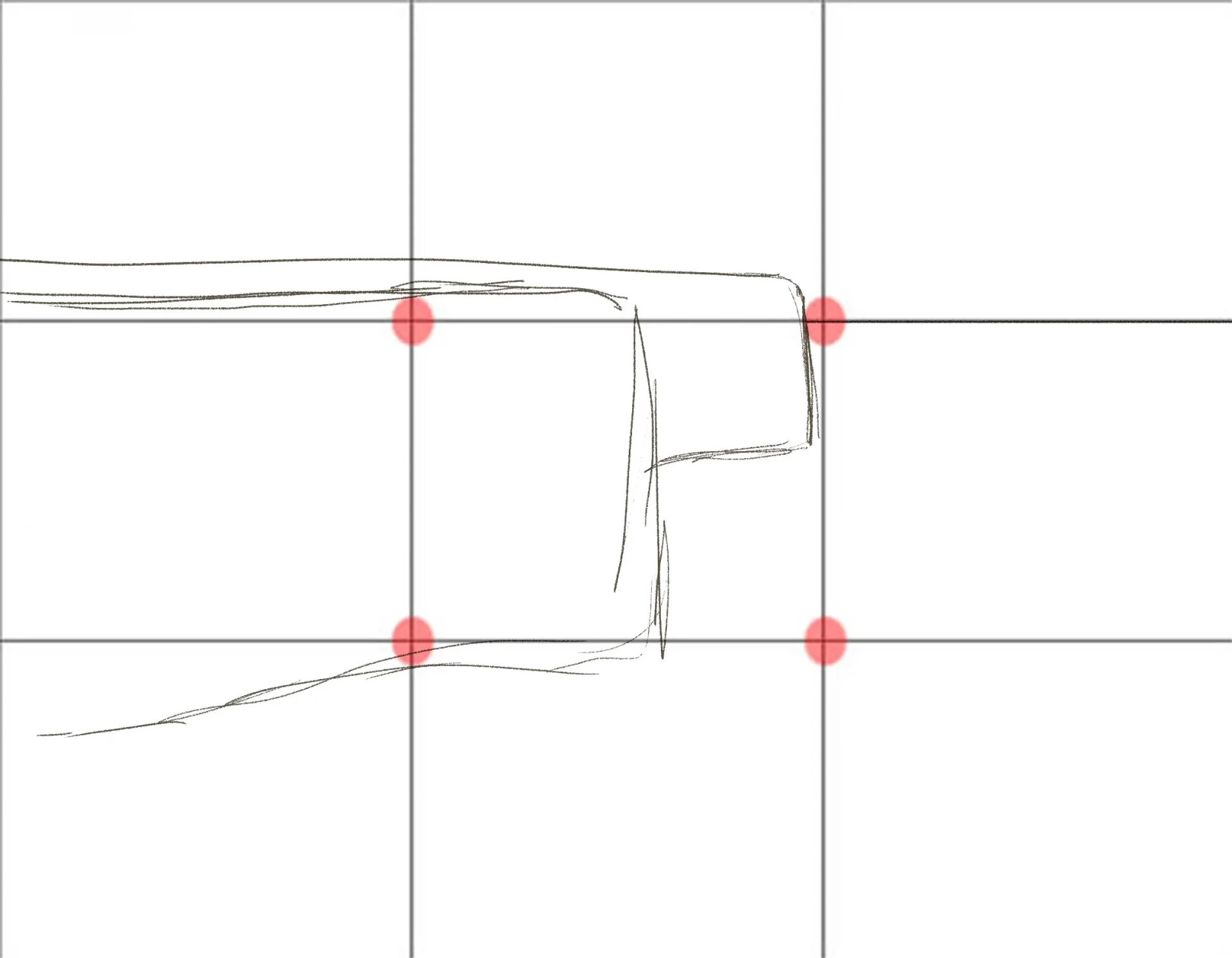 die Basis einer Klippe zeichnen