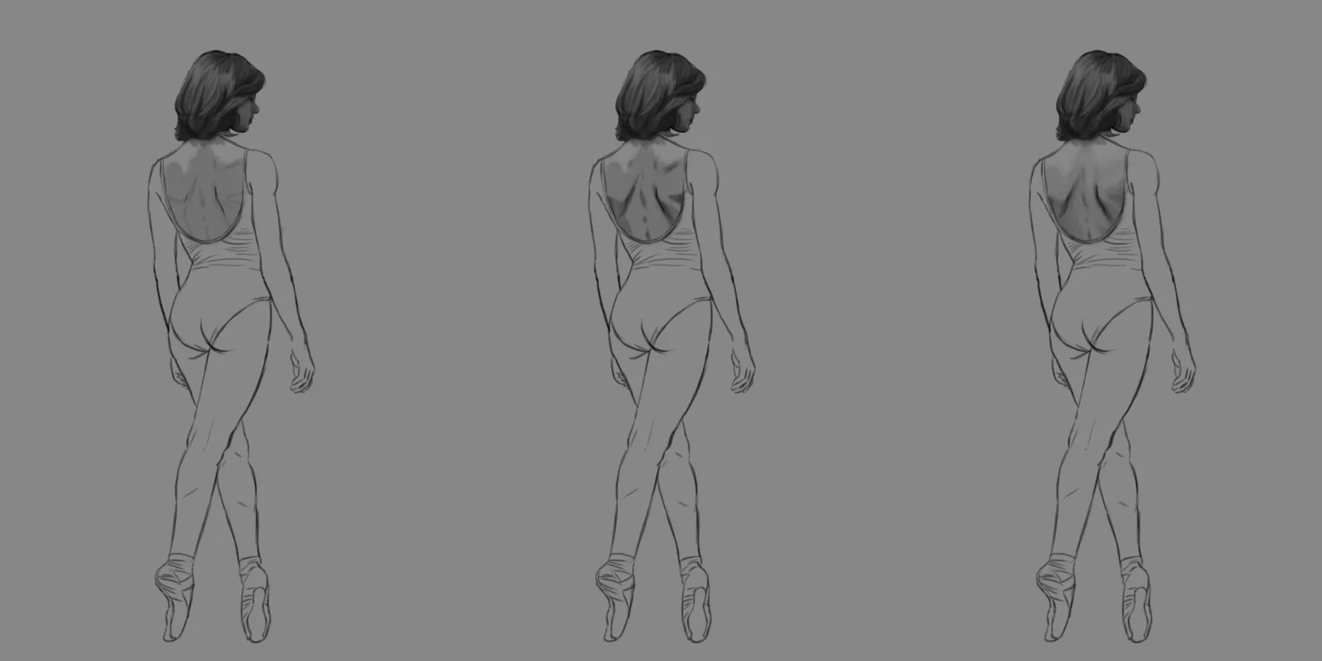 dessiner les omoplates d’une femme de dos