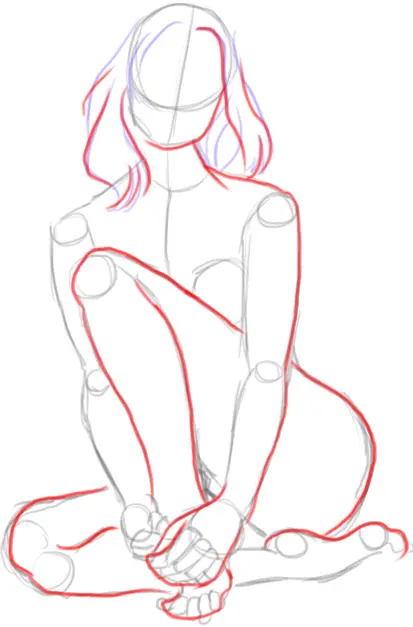 dessiner les contours du corps d’une femme dans un style minimaliste