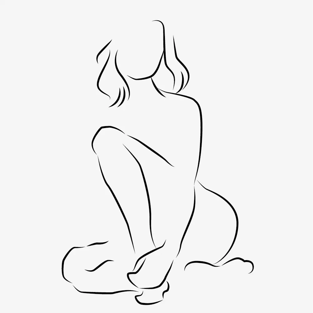 dessin minimaliste du corps d’une femme