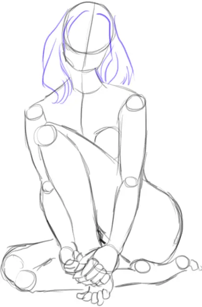 dessiner le croquis du corps d’une femme dans un style minimaliste