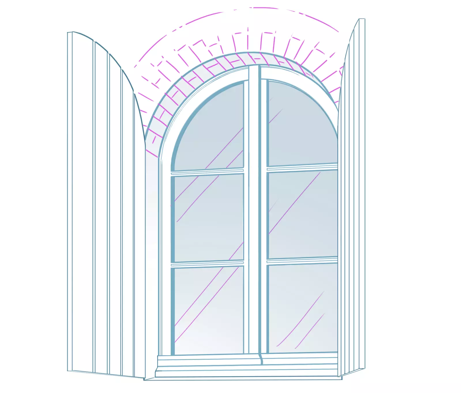 dessin des briques d’une fenêtre