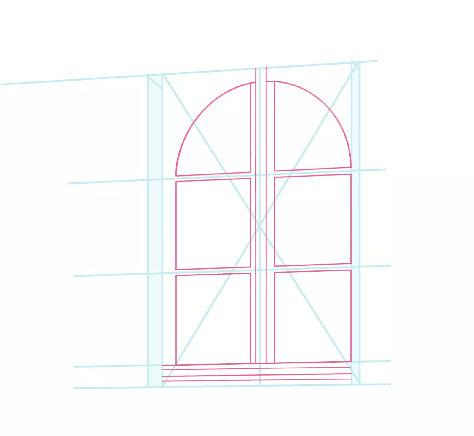 dessin des carreaux d’une fenêtre