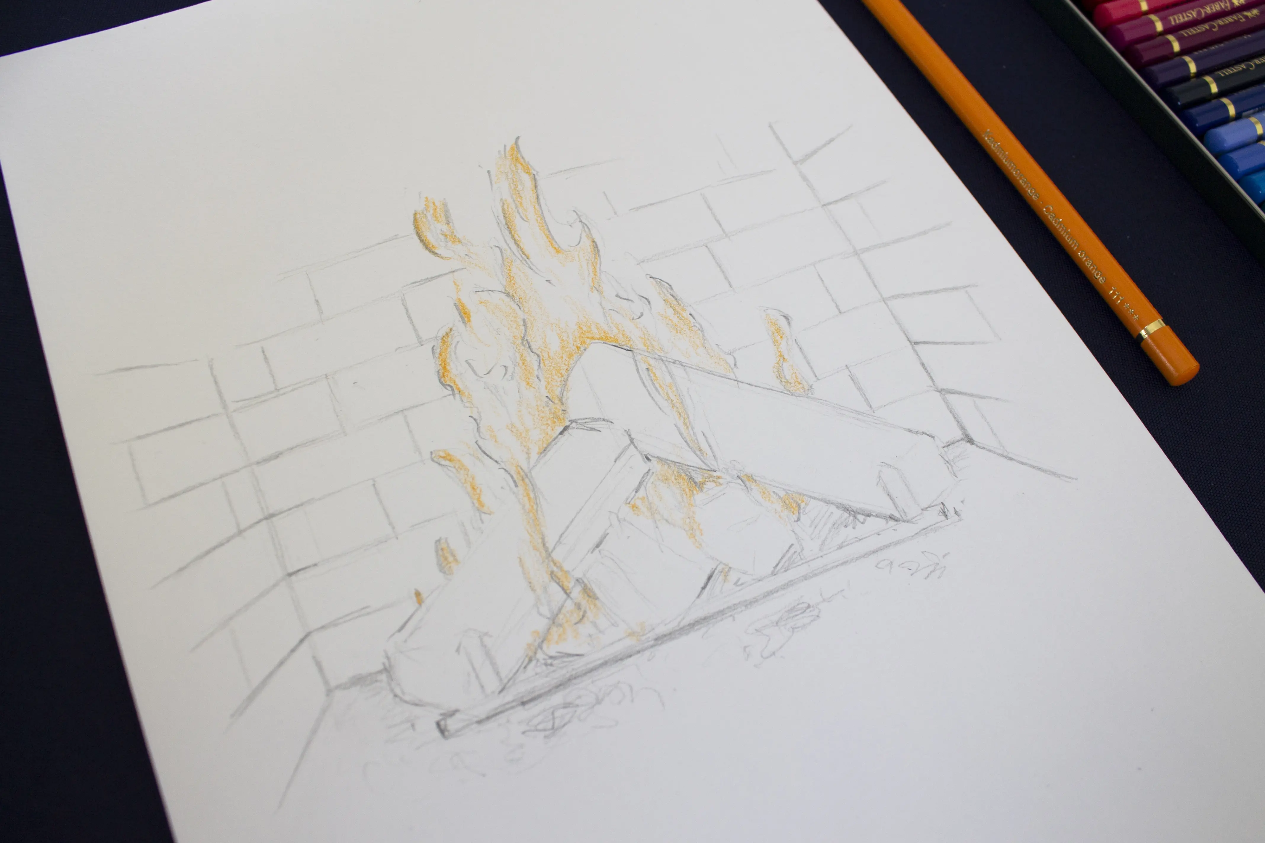 dessiner les contours du feu