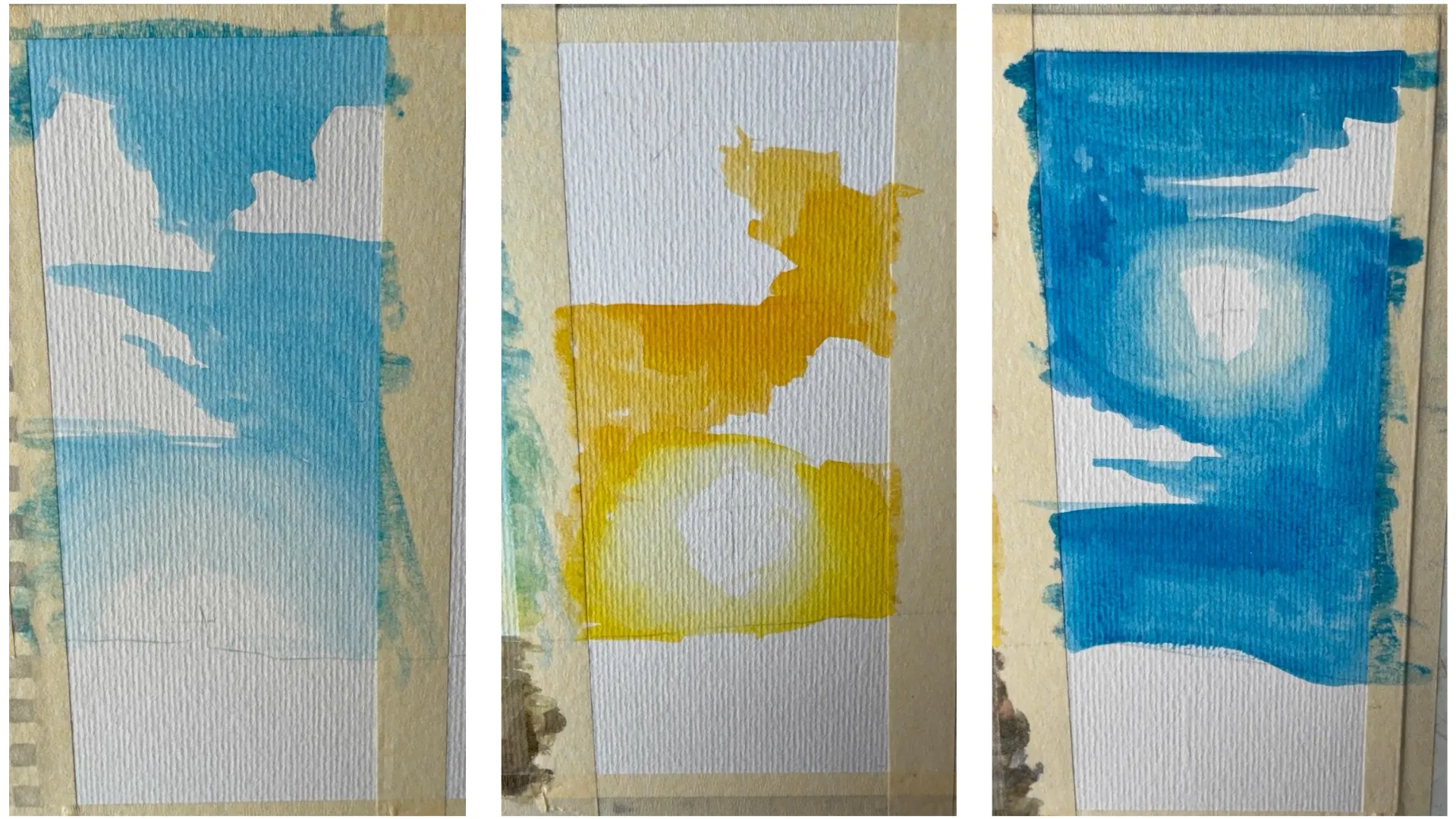 appliquer les couleurs pour peindre un fond à l’aquarelle