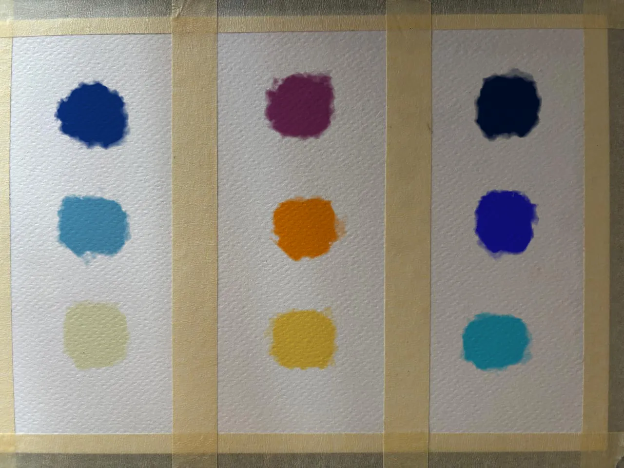 les différentes couleurs pour peindre un fond à l’aquarelle