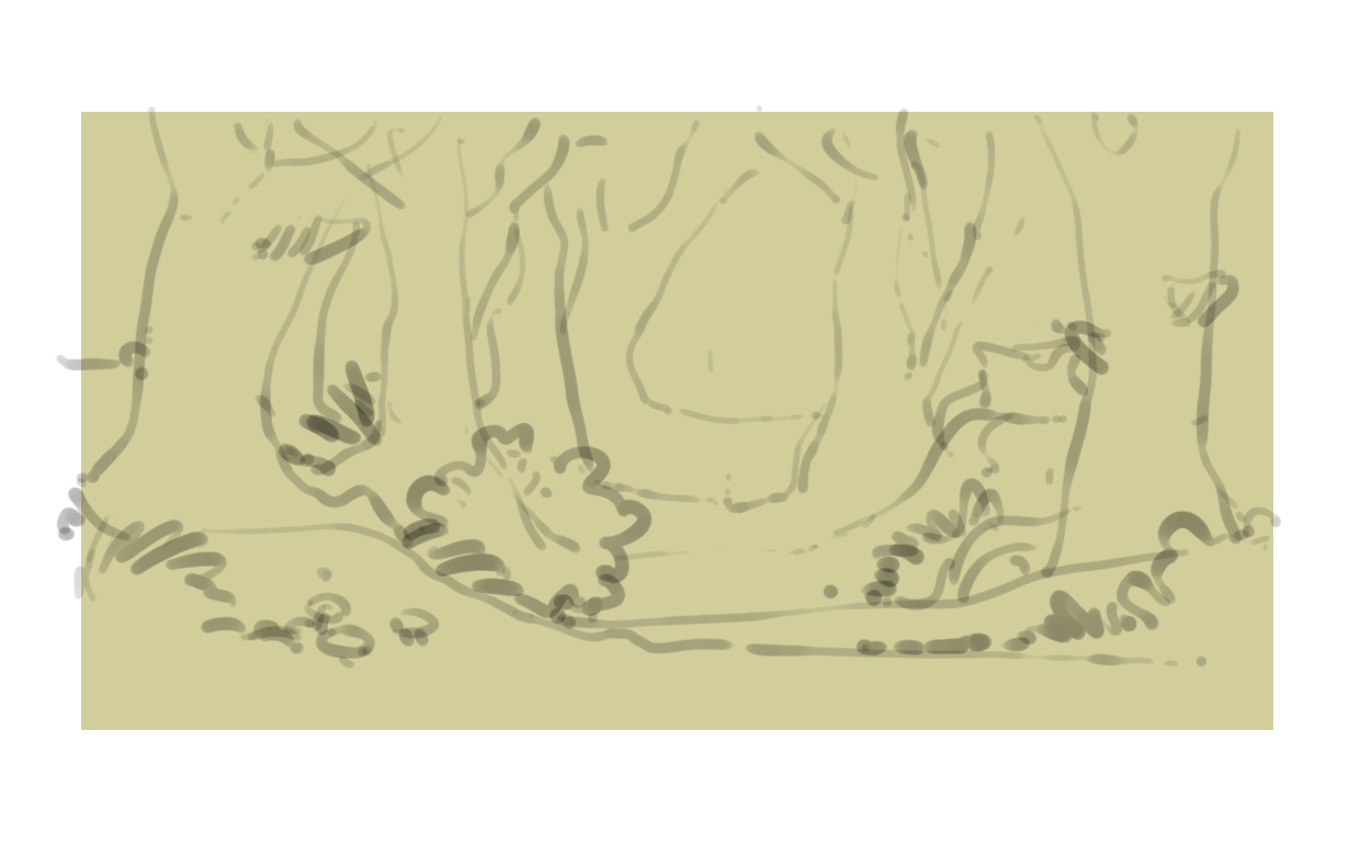 dessiner le croquis des champignons de la forêt