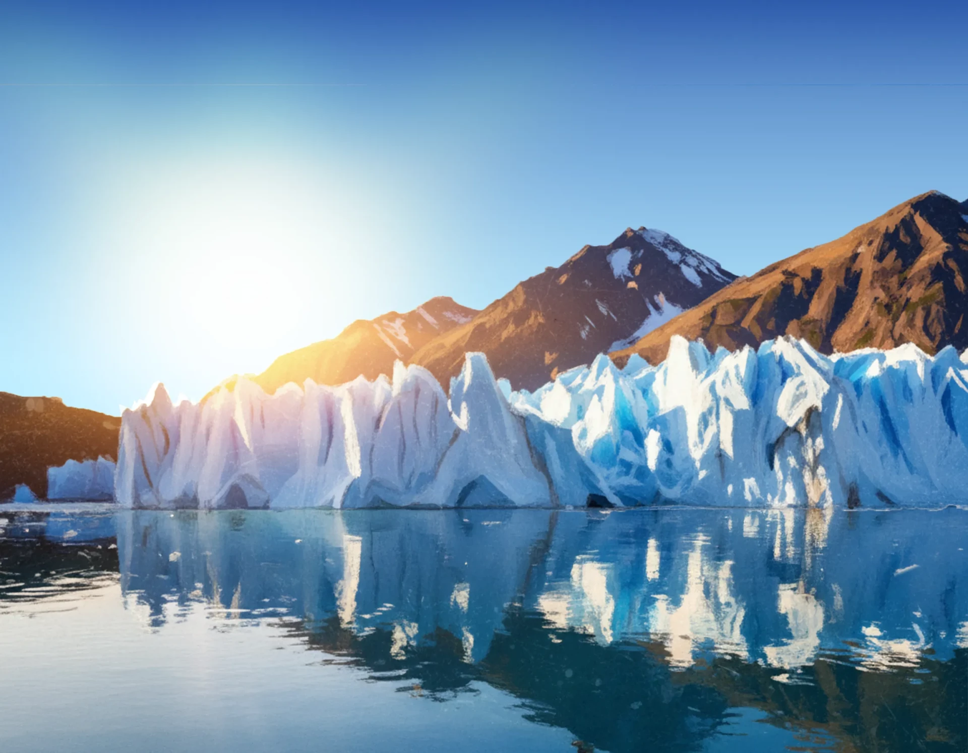 dessiner l'eau d'un glacier