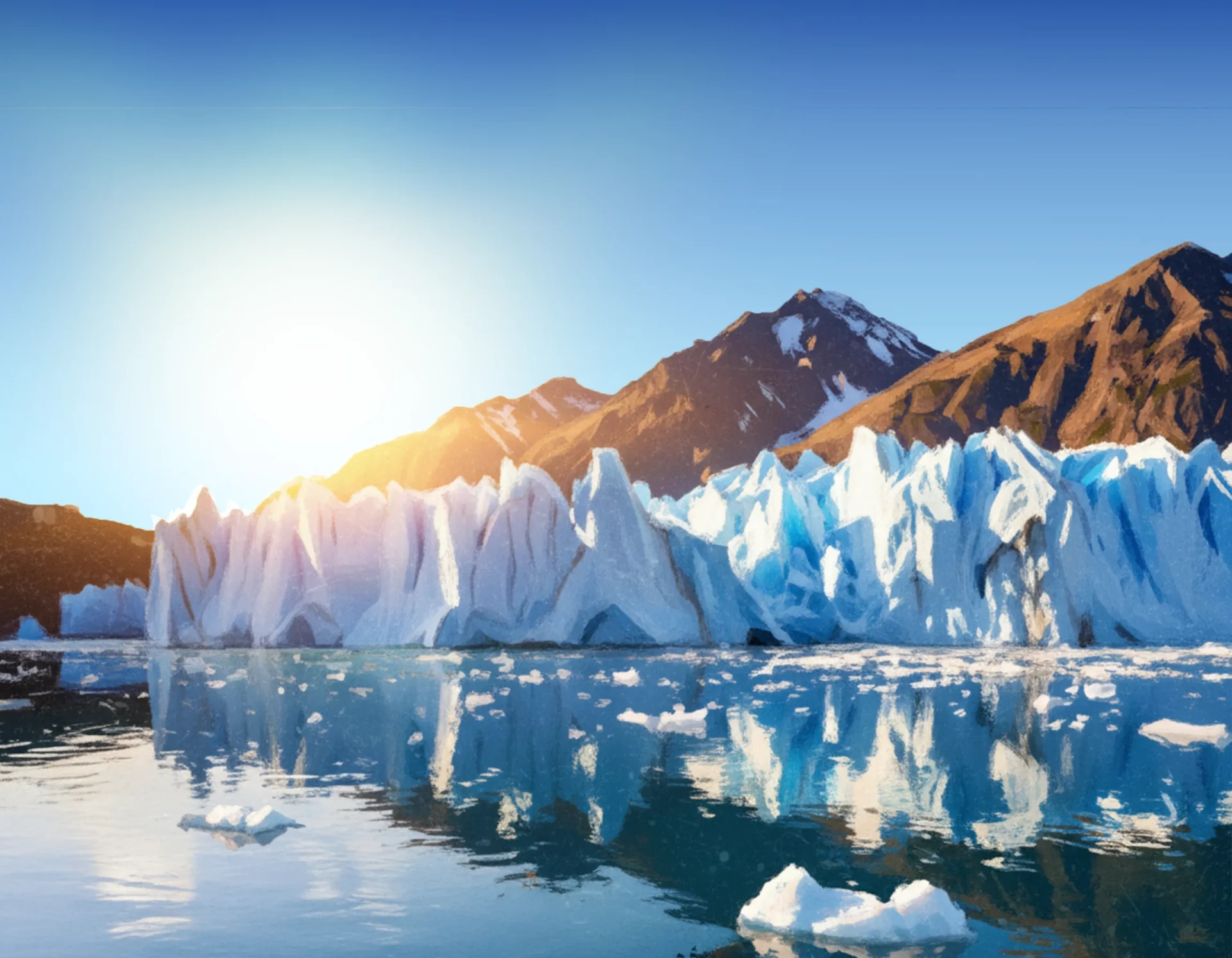 dessin d’un glacier