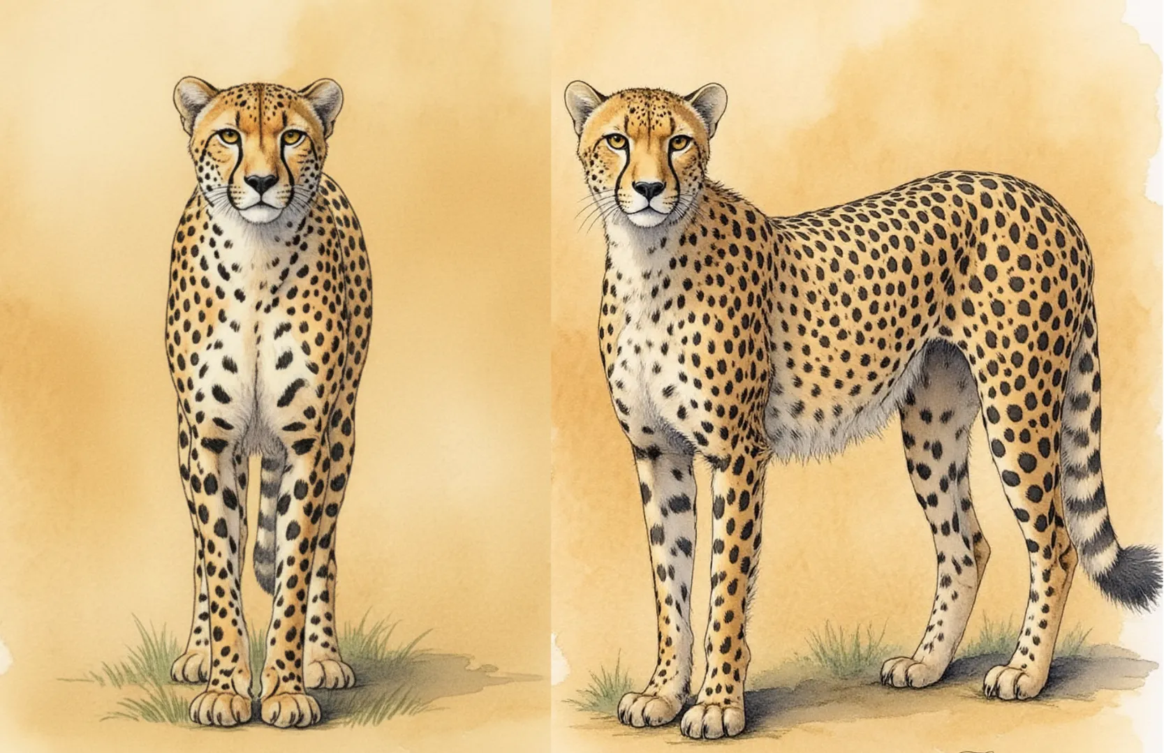 l’anatomie d’un guépard