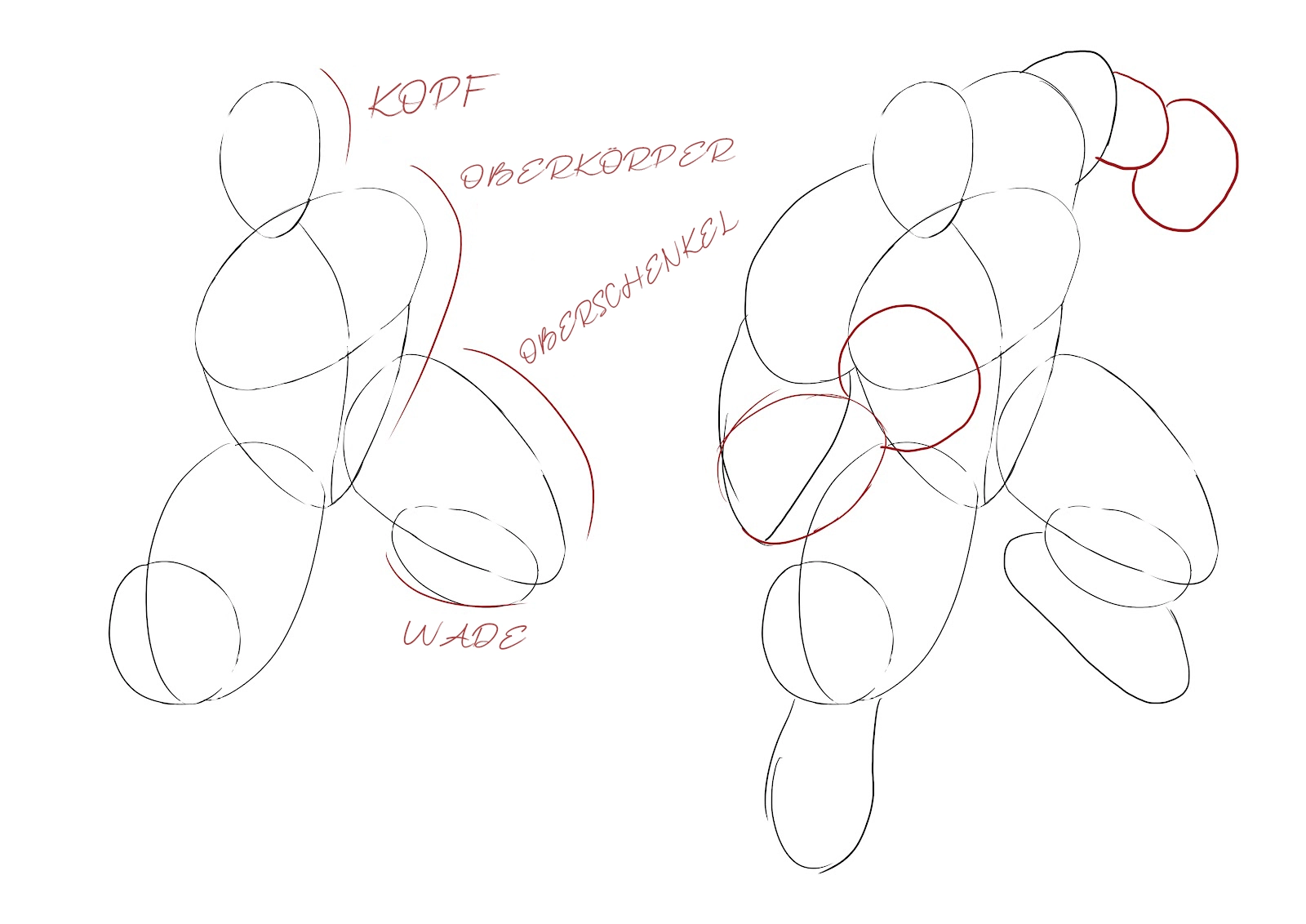 die Grundlagen der verschiedenen Körperteile von Hulk zeichnen