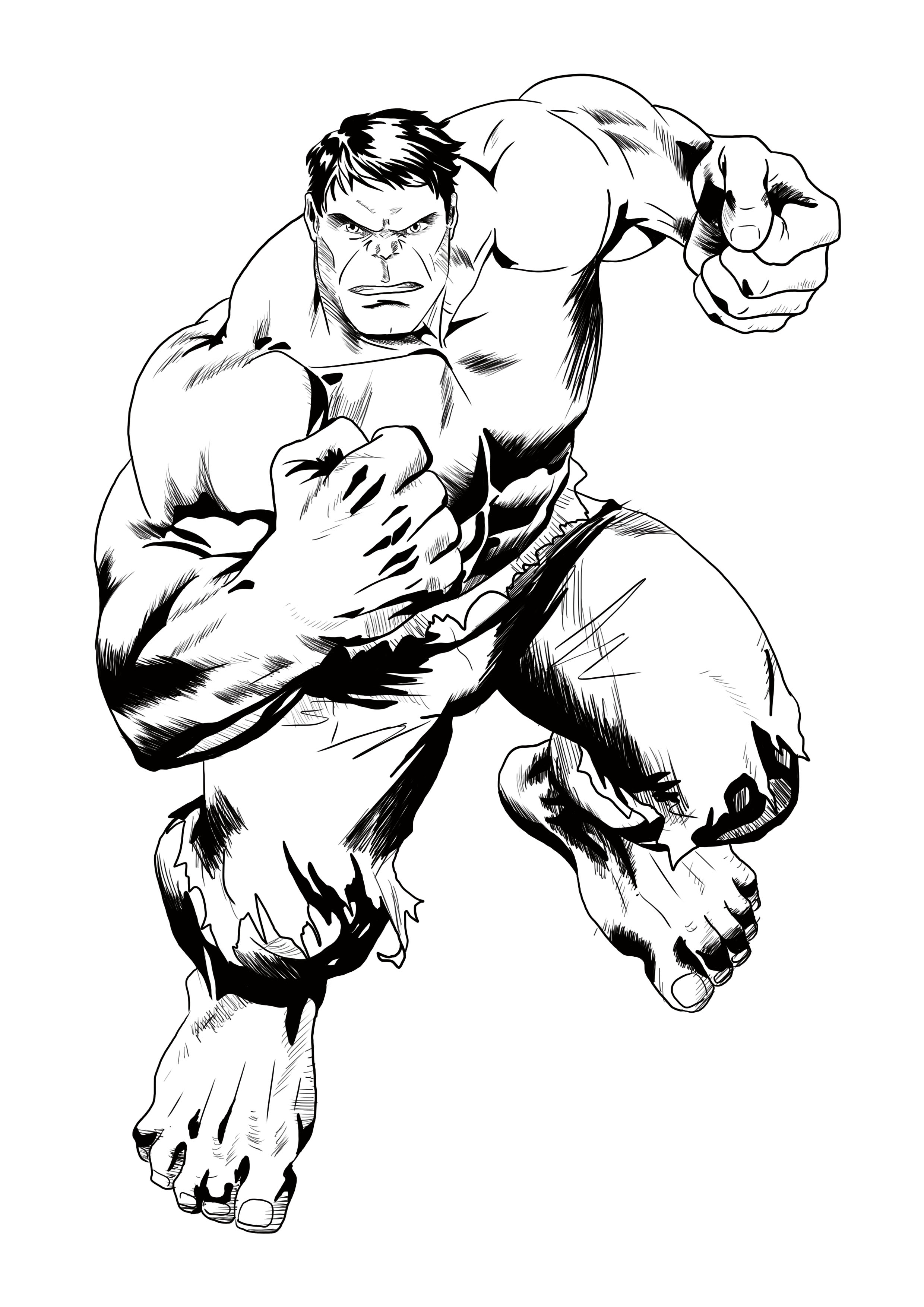 réaliser un dessin de Hulk