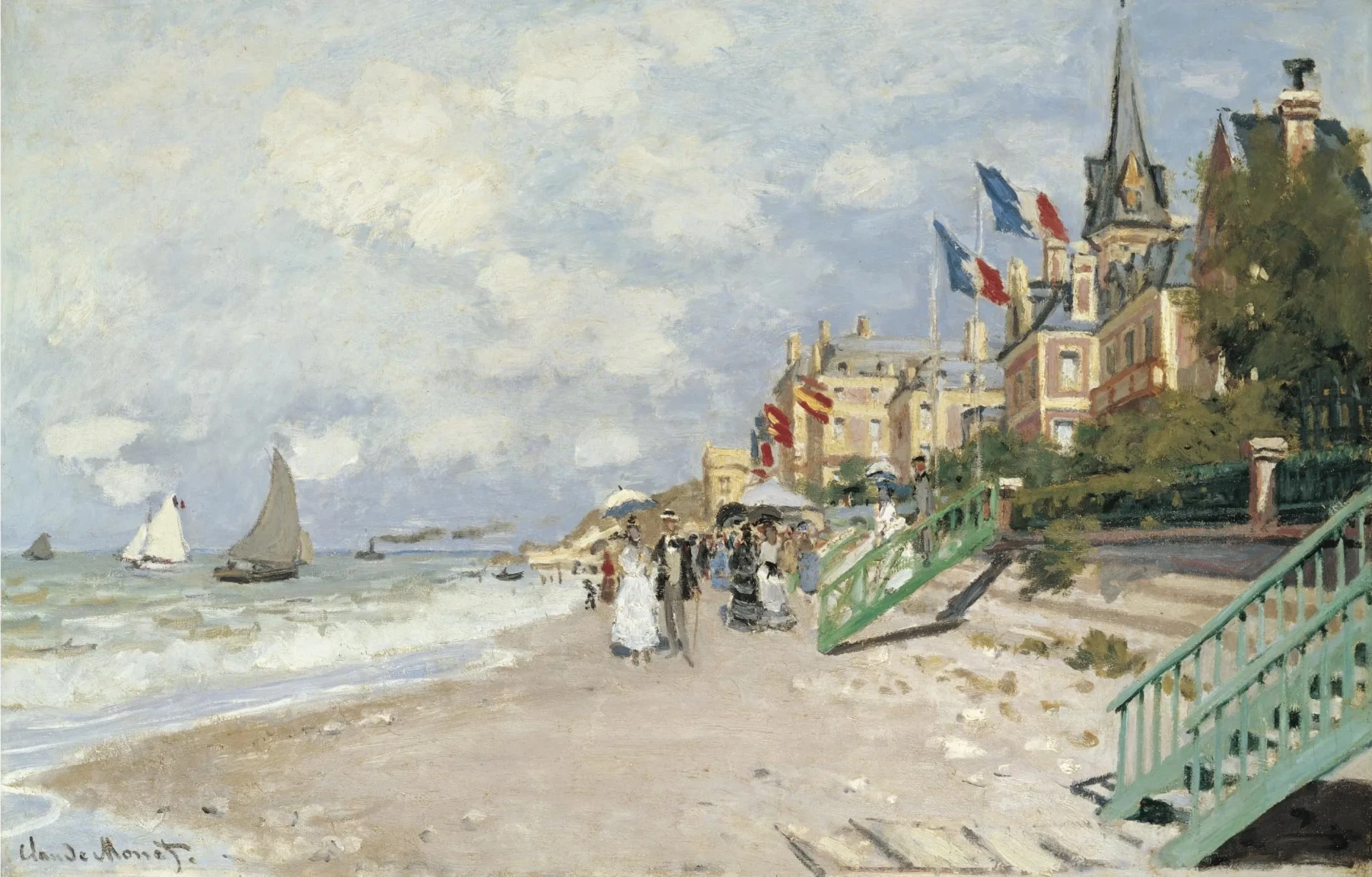 la plage de trouville de Claude Monet