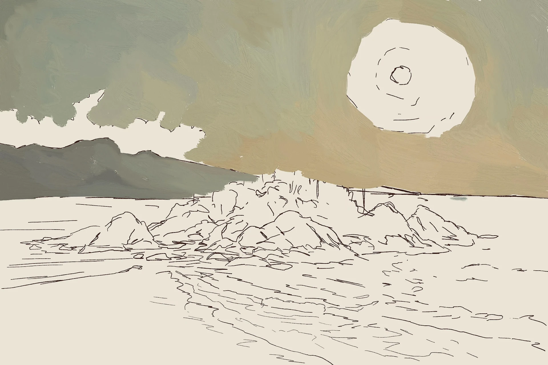 dessiner le ciel d’une île