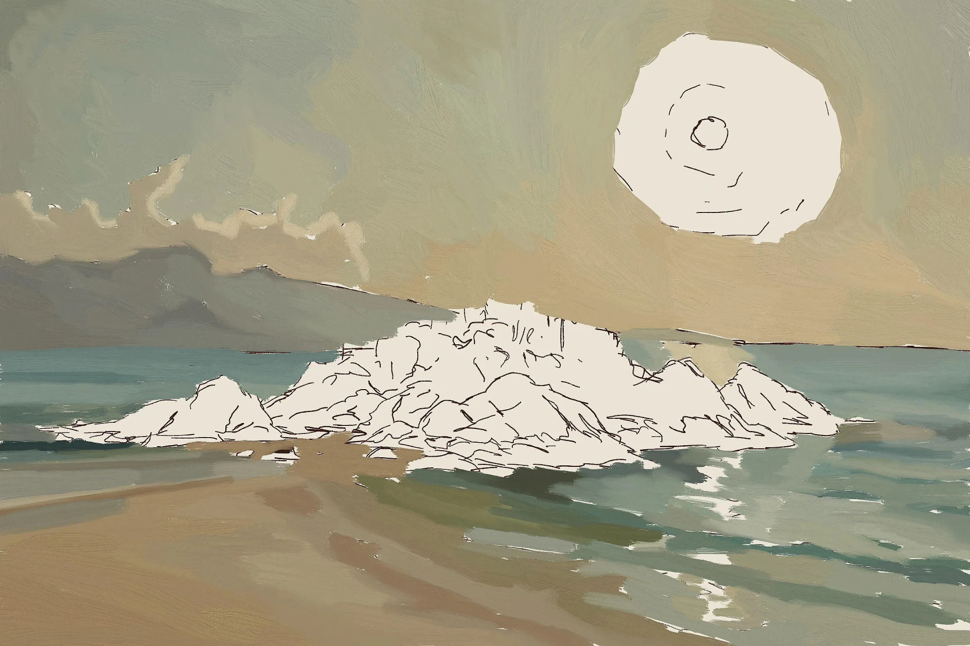 dessiner les nuages d’une île