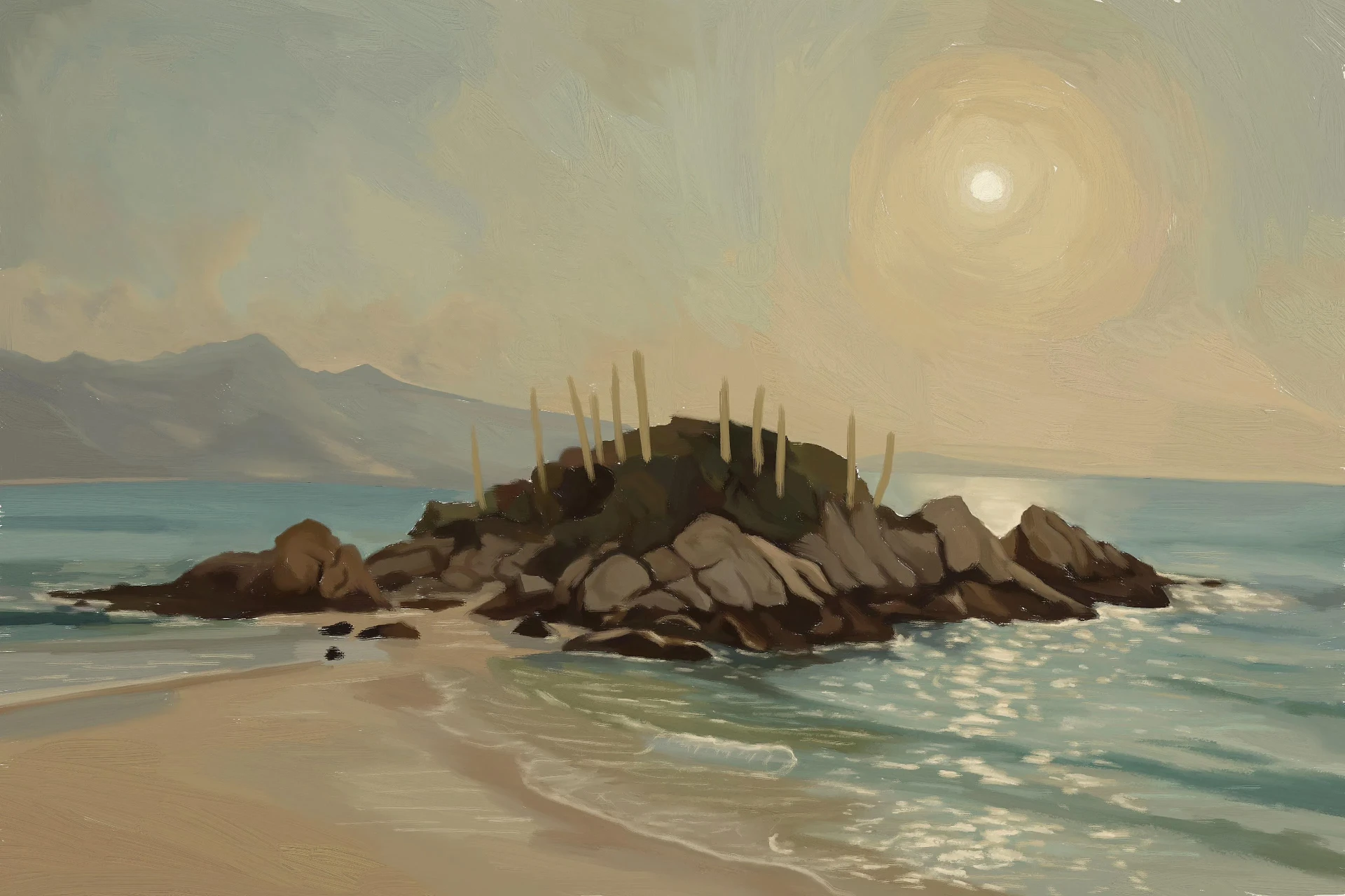 dessiner les palmiers d’une île