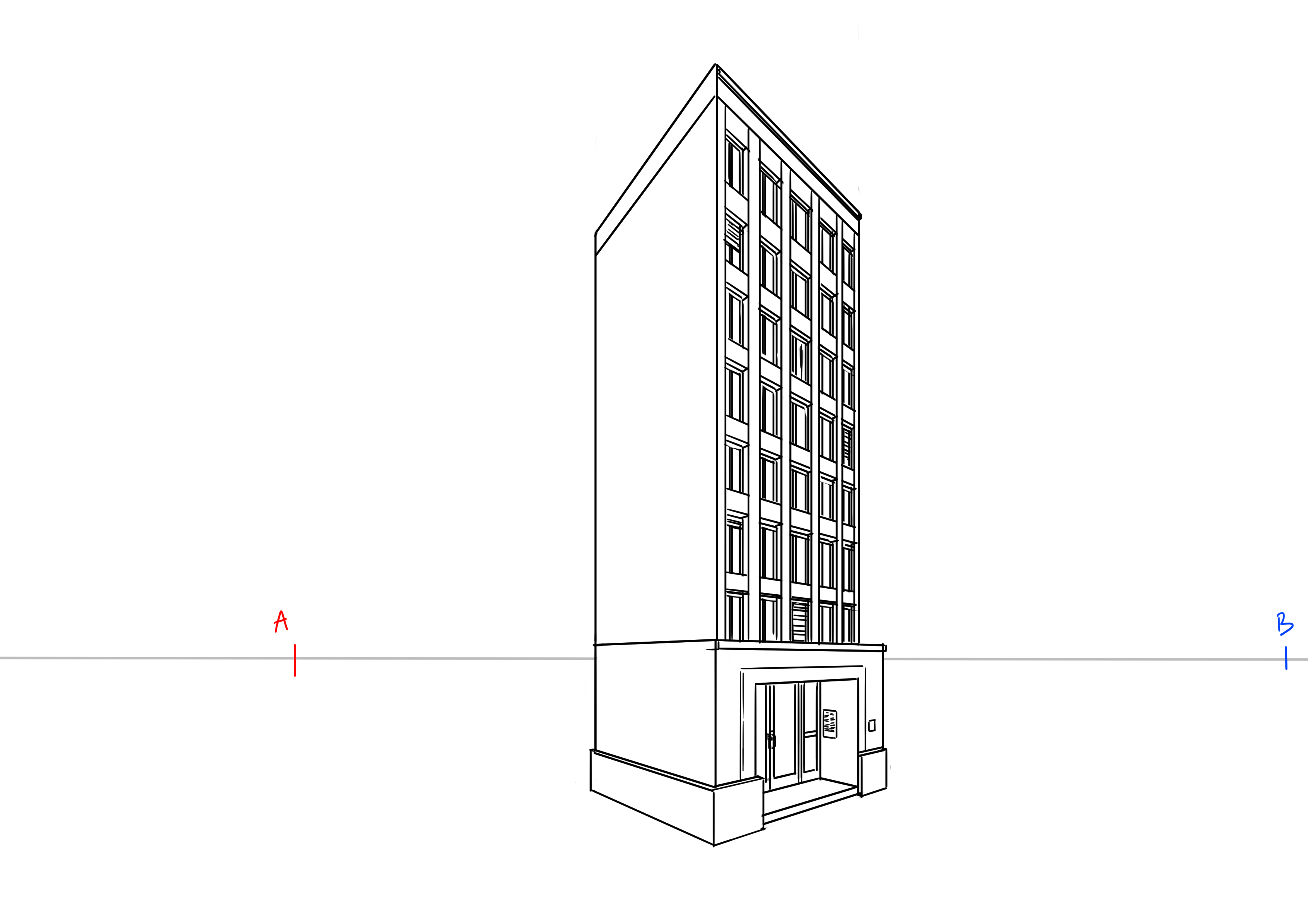 dessin final de l’immeuble